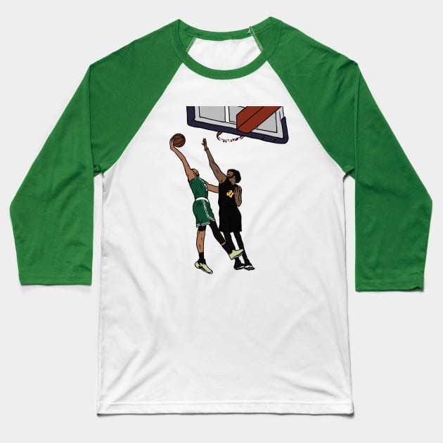 Jayson Tatum Dunks On Jarrett Allen Baseball T-Shirt by rattraptees